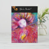 MASK IN RED / MARDI GRAS MASQUERADE PARTIJ KAART (Staand voorkant)