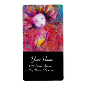 MASK IN RED Venetian Masquerade Black Etiket