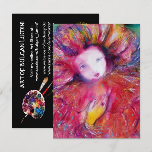 MASK IN RODE UITNODIGING BRIEFKAART (Voorkant / Achterkant)