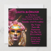 Mask masquarade ball zestien kaart (Achterkant)