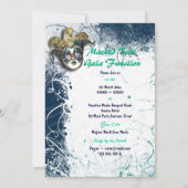 Mask masquerade venetian mardi gras party kaart (Achterkant)