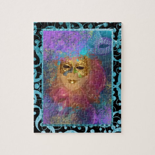 Mask masquery venetian "mardi gras" party legpuzzel (Verticaal)