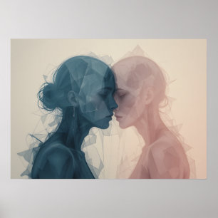 Mask of Emotions Poster Abstracte muurkunst