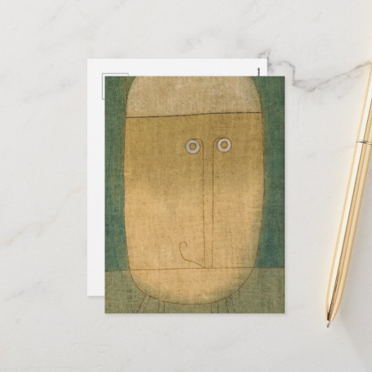 Mask of Fear van Paul Klee Feestdagenkaart (Voorkant / Achterkant in situ)