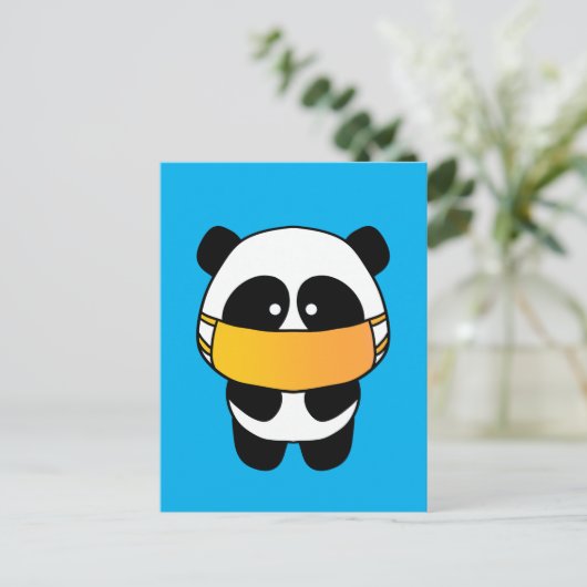 Mask Panda Briefkaart (Staand voorkant)