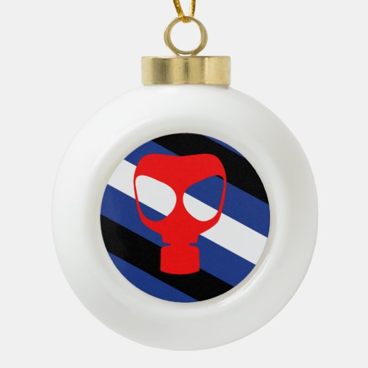 Mask Pride Vlag Keramische Bal Ornament (Voorkant)