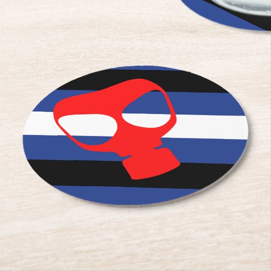 Mask Pride Vlag Ronde Kartonnen Onderzetter (Gebogen)