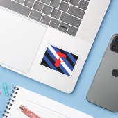 Mask Pride Vlag Sticker (Laptop met iPhone)