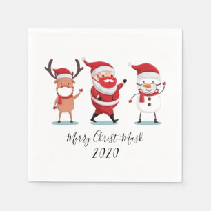 Mask Quarantine 2020 Santa Reindeer Servet