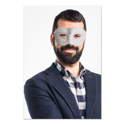 Mask Stijlvolle Trendy Portret Foto Afdruk (Voorkant)