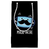Mask-tache Funny Mask Mustache Pun Dark BG Klein Cadeauzakje (Voorkant)