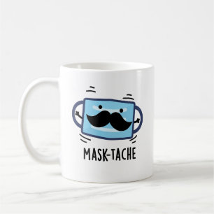 Mask-tache Funny Mask Mustache Pun Koffiemok