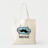 Mask-tache Funny Mask Mustache Pun Tote Bag (Voorkant)