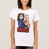 Mask Up Michigan Gretchen Whitmer Michigander T-shirt (Voorkant)