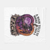 Mask vertelt ons meer dan gezicht Halloween Heks A Fleece Deken (Voorkant (Horizontaal))