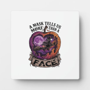 Mask vertelt ons meer dan gezicht Halloween Heks A Fotoplaat