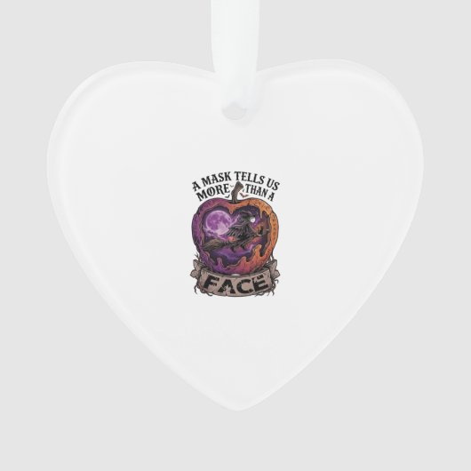 Mask vertelt ons meer dan gezicht Halloween Heks A Ornament (voorkant)