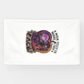 Mask vertelt ons meer dan gezicht Halloween Heks A Spandoek (Horizontaal)