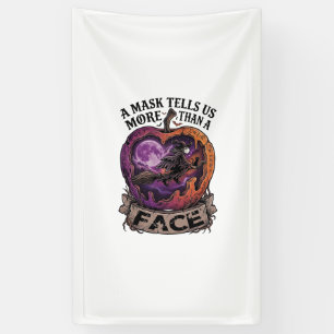Mask vertelt ons meer dan gezicht Halloween Heks A Spandoek