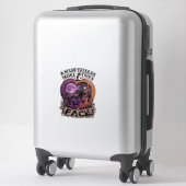 Mask vertelt ons meer dan gezicht Halloween Heks A Sticker (Koffer)