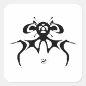 Maskaak muisvleermuis vierkante sticker (Voorkant)