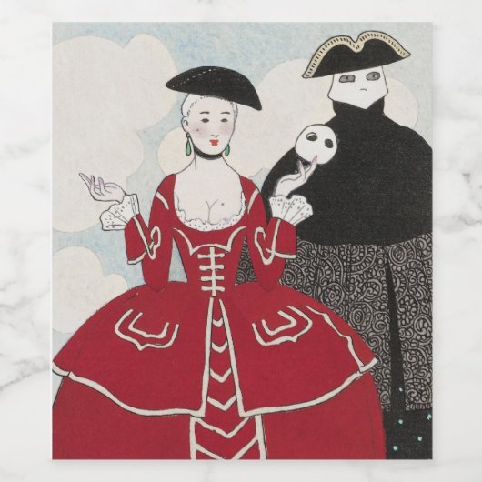 Maskaak Wijn Etiket (Enkel label)