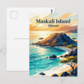 Maskali-eiland Djibouti Briefkaart (Voorkant / Achterkant)