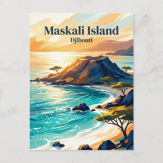 Maskali-eiland Djibouti Briefkaart (Voorkant)