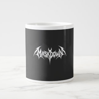 Maskdown Stikelige Lettertypografie Vleermuisvleug Grote Koffiekop