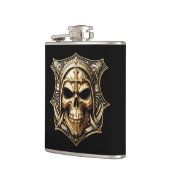 Maske Deathmetal Totenkopf Gold Schild Heupfles (Links)