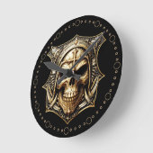 Maske Deathmetal Totenkopf Gold Schild Ronde Klok (Hoek)