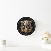 Maske Deathmetal Totenkopf Gold Schild Ronde Klok (Huis)
