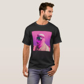 Masked Arab in a Vaporwave Desert Retrowave style T-shirt (Voorkant volledig)