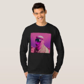 Masked Arab in a Vaporwave Desert Retrowave style T-shirt (Voorkant volledig)
