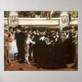 Masked Ball at the Opera by Edouard Manet Poster (Voorkant)
