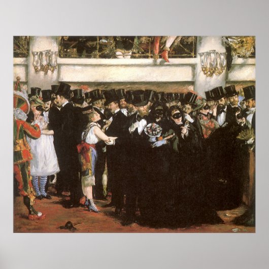 Masked Ball at the Opera by Edouard Manet Poster (Voorkant)