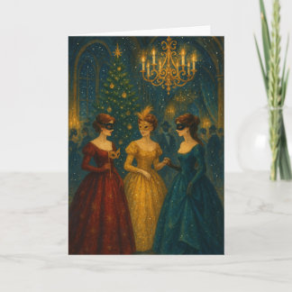 Masked Ball Christmas Card Kaart