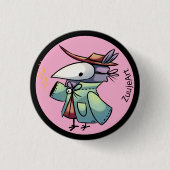 Masked bird ronde button 3,2 cm (Voorkant)