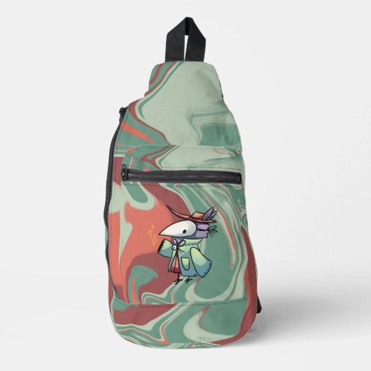 Masked bird sling bag (Voorkant)