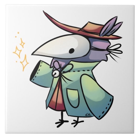 Masked Bird Tegeltje (Voorkant)