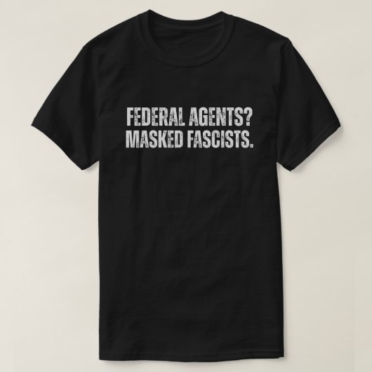 Masked Fascists ICE Protest T-shirt (Design voorkant)