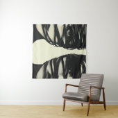 Masked Mystery: Dual Wrapped Faces Art Wandkleed (In Situ (horizontaal))