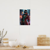 Masked Steampunk Gentleman - Charisma and Shadows Poster (Keuken)