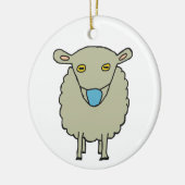 Maskeerschaap met antimasker keramisch ornament (Links)