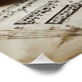 Maskenspiel & Melodie – Barocke Eleganz in Blau un Perfect Poster (Hoek)