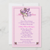 Masker 15 Uitnodiging Quinceañera (Voorkant)