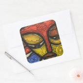 Masker 2 vierkante sticker (Envelop)