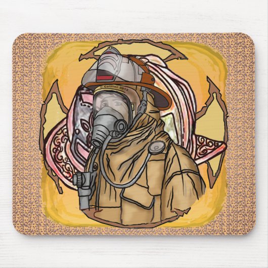 Masker Brandweerman Muismat (Voorkant)