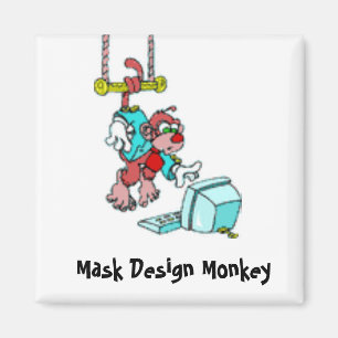 Masker Design Monkey Magnet