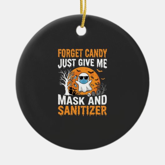 Masker en ontsmettingsmiddel Halloween Geest Ontwe Keramisch Ornament (Voorkant)